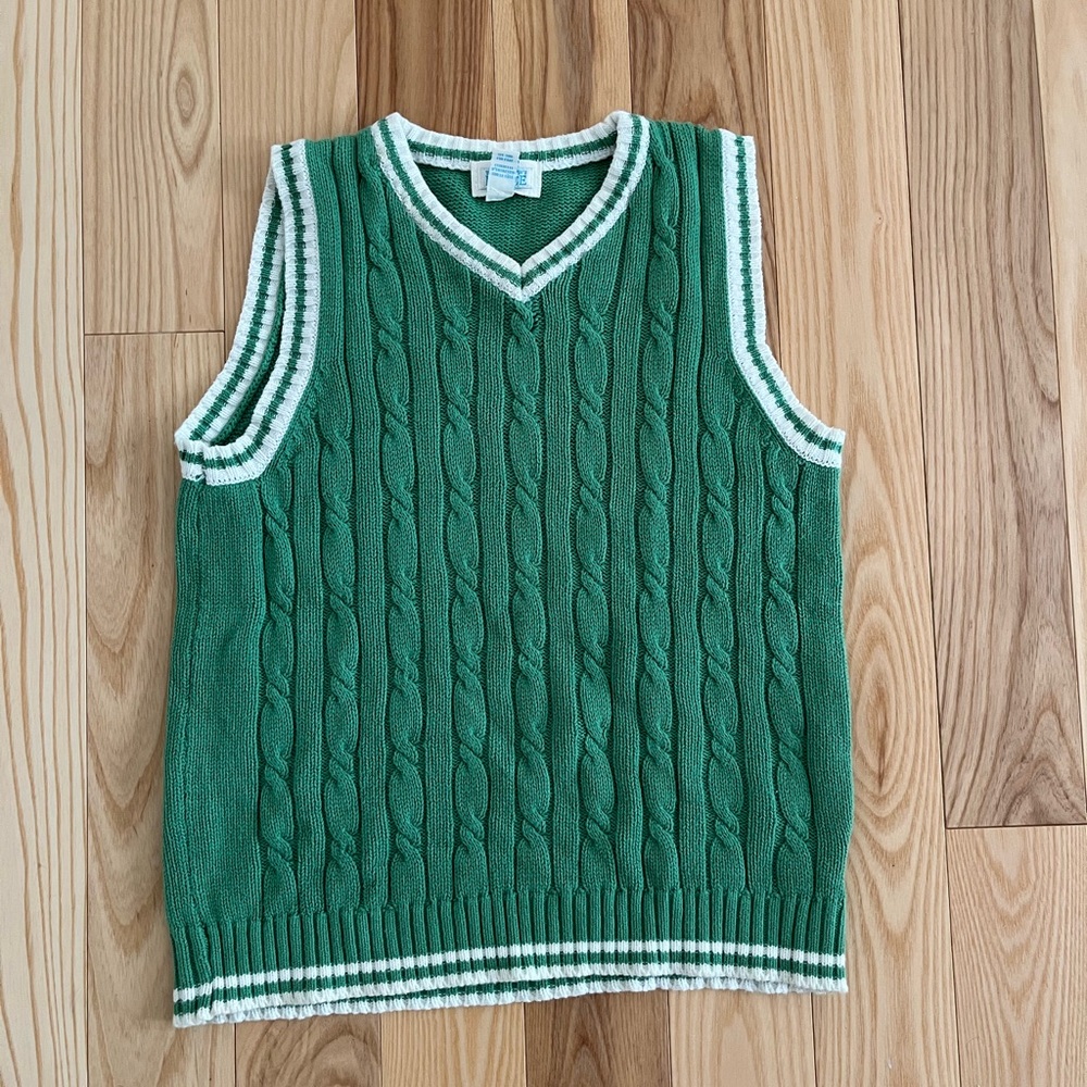 Boys Green Sweater Vest